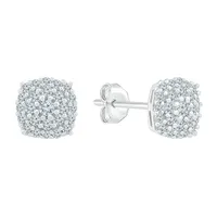 1/4 CT. T.W. Natural White Diamond 10K White Gold 5.8mm Stud Earrings