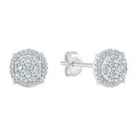 1/3 CT. T.W. Natural White Diamond 10K White Gold 7.3mm Stud Earrings