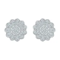 CT. T.W. Natural White Diamond 10K White Gold 9.2mm Stud Earrings