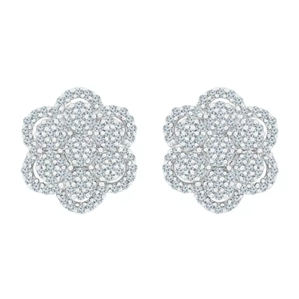 1/3 Carat T.W. Diamond 10k White Gold Stud Earrings