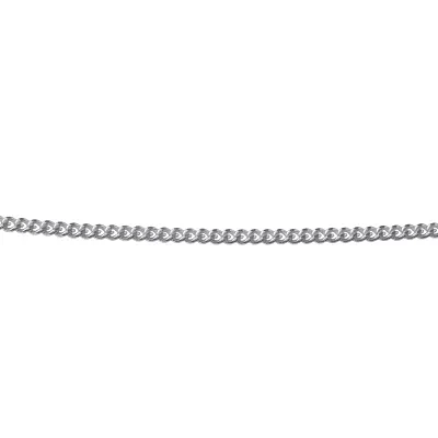 Made in Italy Sterling Silver Inch Solid Curb Chain Necklace