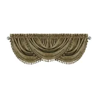 Elrene Home Fashions Antonia Rod Pocket Waterfall Valance