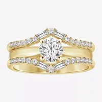 Womens / CT. T.W. Natural White Diamond 14K Gold Wedding Ring Guard