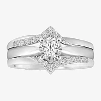 Womens 1/5 CT. Natural White Diamond 14K Gold Wedding Ring Guard