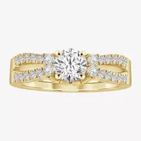 Womens 1/3 CT. T.W. Mined White Diamond 14K Gold Ring Enhancer