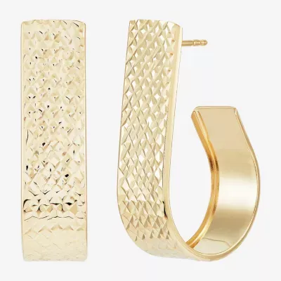 J-Hoop 14K Gold 19mm Round Hoop Earrings