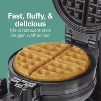 Hamilton Beach Double Belgian Waffle Maker With Removable Plates