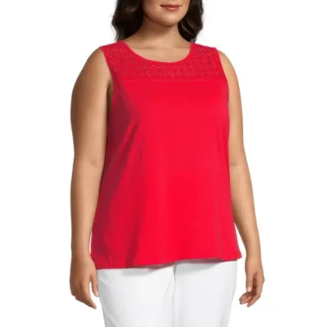 St. John's Bay Womens Scoop Neck Sleeveless Tank Top - JCPenney