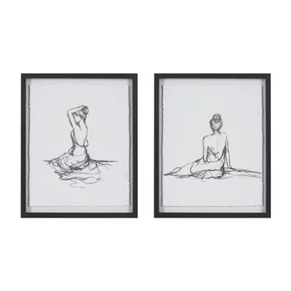 Madison Park Feminine Figures 2-pc. Framed Wall Art Sets