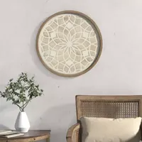 Madison Park Leah Medallion Wood Wood Wall Art