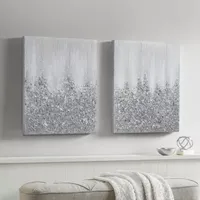 Madison Park Glimmer Heavily Embellished 2pc Set Canvas Art