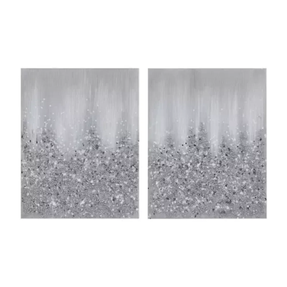 Madison Park Glimmer Heavily Embellished 2pc Set Canvas Art