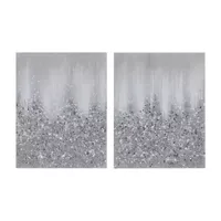 Madison Park Glimmer Heavily Embellished 2pc Set Canvas Art