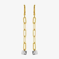 Paris 1901 By Charles Garnier White Cubic Zirconia 18K Gold Over Silver Drop Earrings