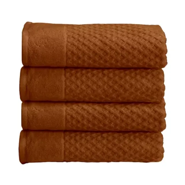 Woverly Popcorn 12-pc. Quick Dry Washcloth | Orange | One Size | Bath Towels Washcloths | Pill Resistant|Quick Dry|Multi-pack|Textured
