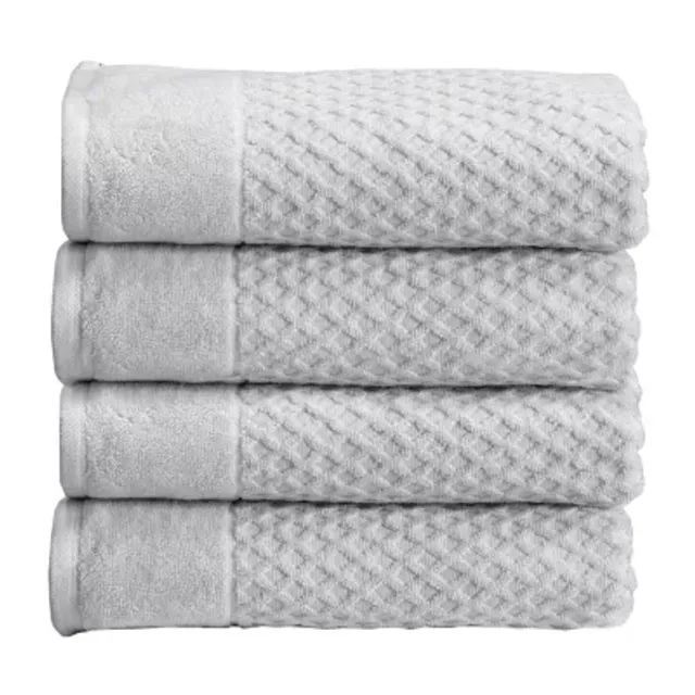Everplush 4-Piece Marble (White and Grey) Cotton Quick Dry Hand Towel (Chip  Dye Towels) in the Bathroom Towels department at
