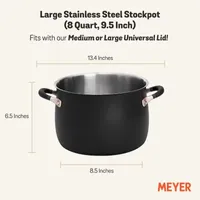 Meyer Accent Series 6pc Hard Anodized And Stainless Steel