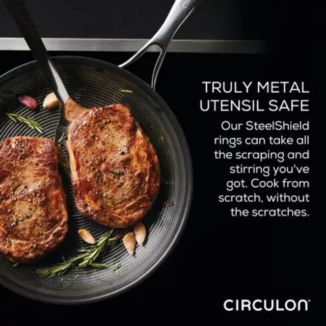 Circulon SteelShield C-Series Tri-Ply Clad Nonstick Cookware Plus Utensils  - Macy's