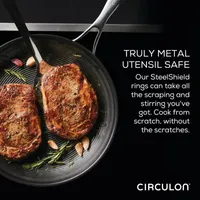 Circulon Steelshield Stainless Steel 12.5" Skillet