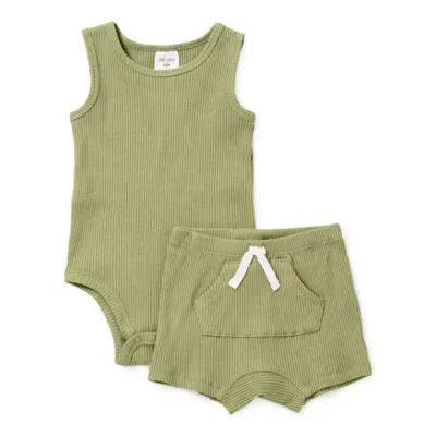 Okie Dokie Baby Boys 2-pc. Ribbed Bodysuit Set