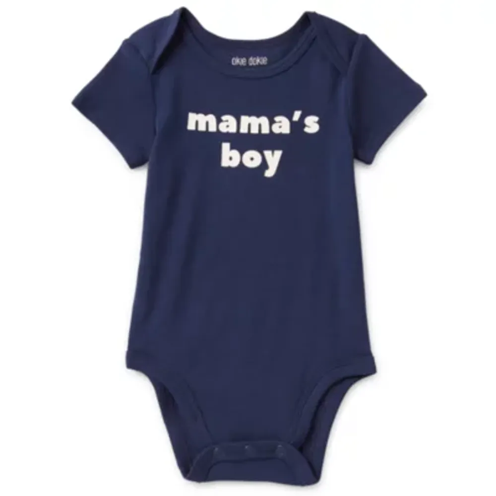 Okie Dokie Baby Boys Crew Neck Short Sleeve Bodysuit