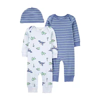 Carter's Baby Boys Long Sleeve 3-pc. Jumpsuit