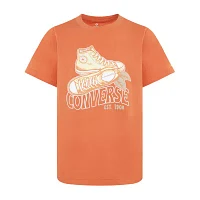 Converse Big Boys Crew Neck Short Sleeve Graphic T-Shirt