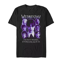 Mens Short Sleeve Wednesday Addams Graphic T-Shirt