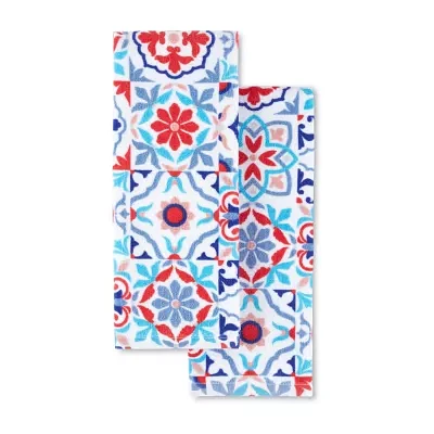 Fiesta Worn Tiles 2-pc. Kitchen Towel Set