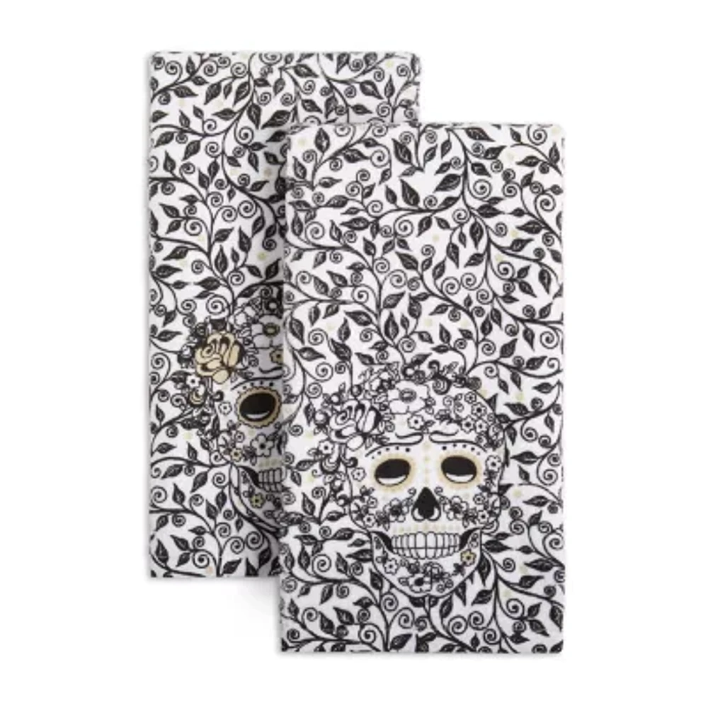 Fiesta Skull and Vine 2-pc. Kitchen Towel Set