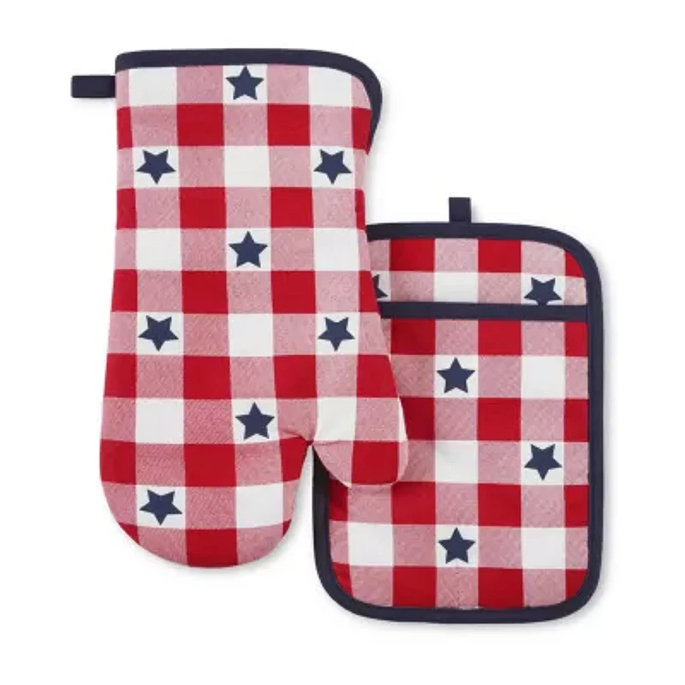 Martha Stewart Americana 2-pc. Mitt + Pot Holder Set