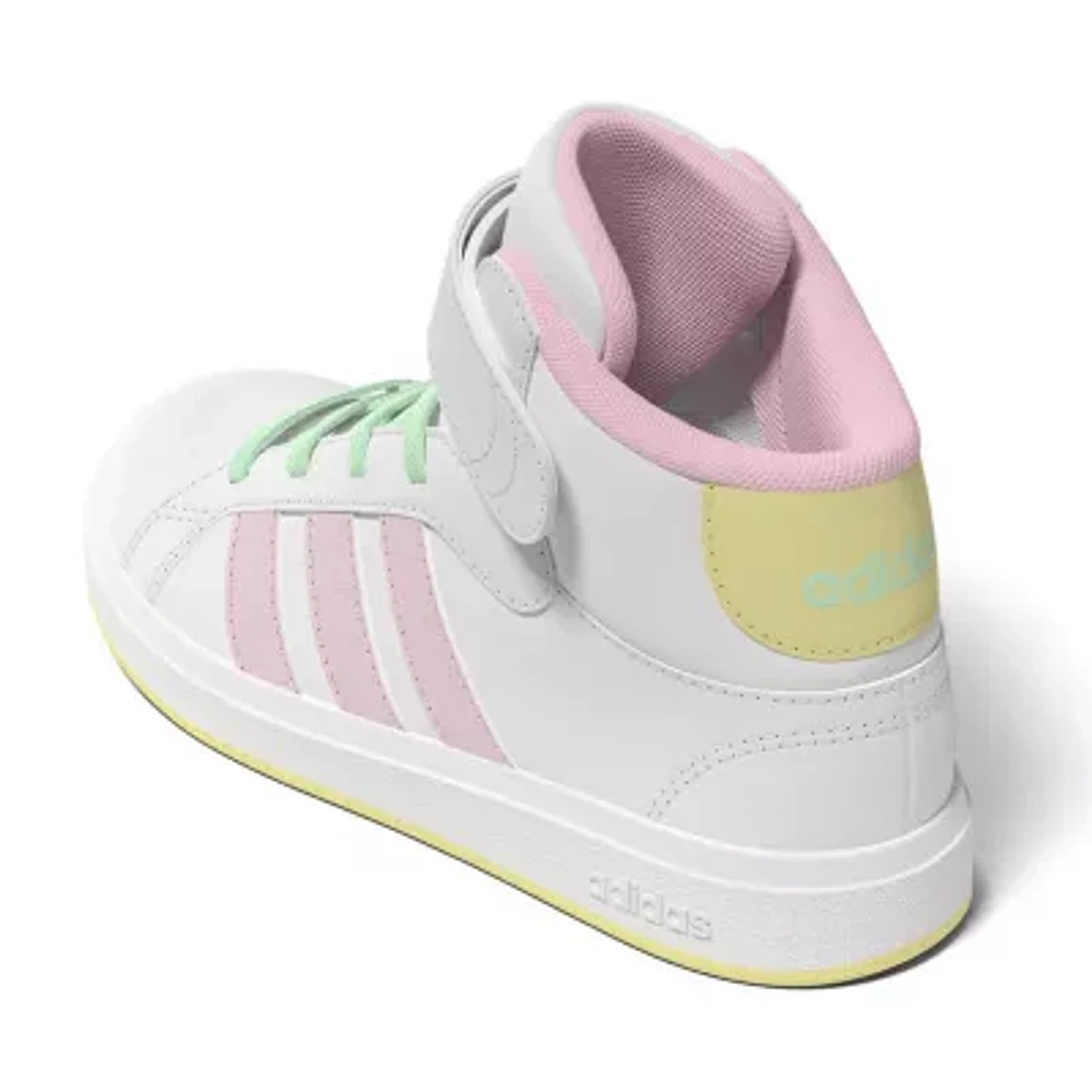 adidas Grand Court Mid Little Girls Sneakers