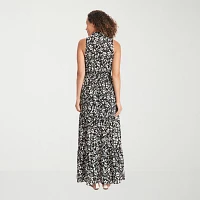 Maggy London Intl Womens Sleeveless Floral Maxi Dress