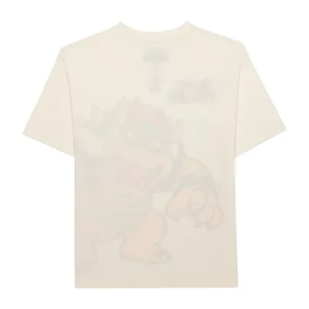 Little & Big Boys Bowser Crew Neck Short Sleeve Super Mario Graphic T-Shirt
