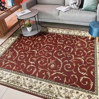 Como Scroll Traditional Oriental Indoor Rectangular Area Rug