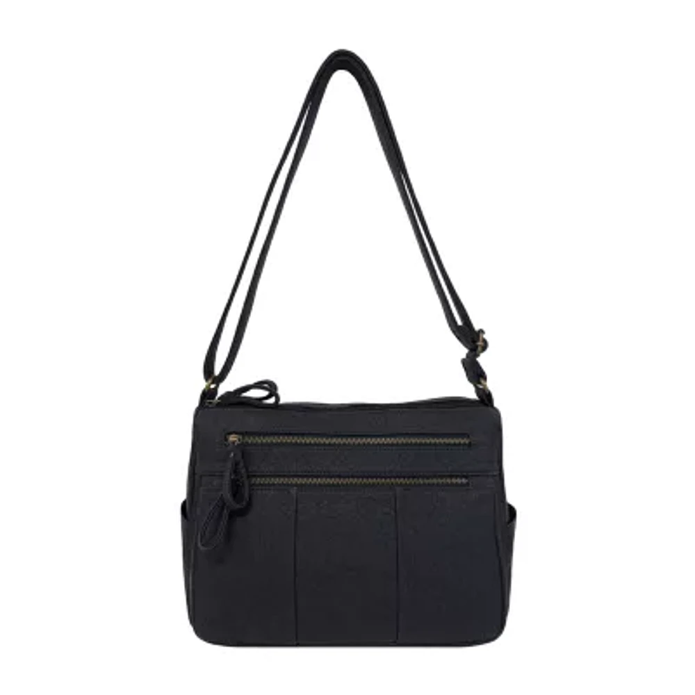 Bueno of California Medium Double Zip Crossbody Bag