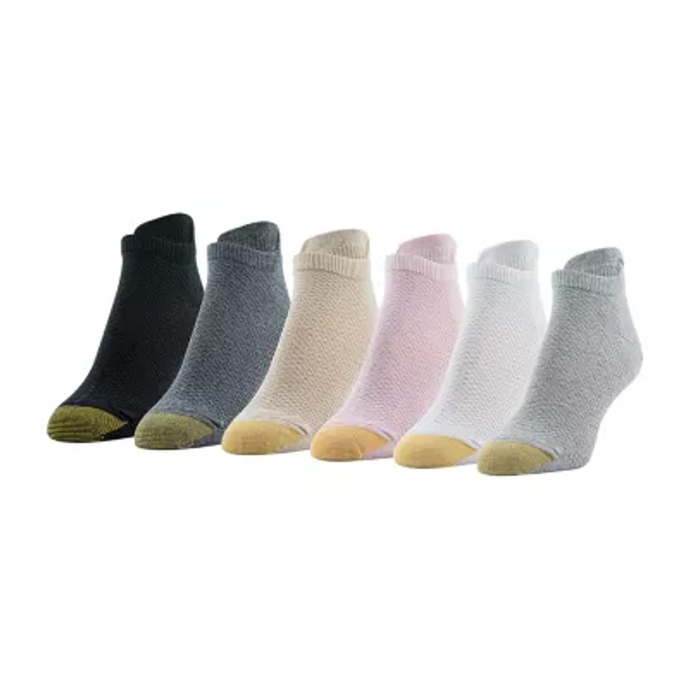 Gold Toe Henley Tab 6 Pair Low Cut Socks Womens