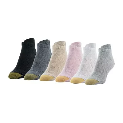 Gold Toe Henley Tab 6 Pair Low Cut Socks Womens