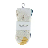 Gold Toe Waffle Knit Nep Midi 6 Pair Crew Socks Womens
