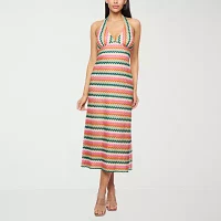 Premier Amour Crochet Womens Sleeveless Chevron Midi Maxi Dress