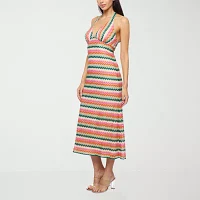 Premier Amour Crochet Womens Sleeveless Chevron Midi Maxi Dress