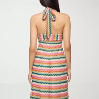 Premier Amour Crochet Womens Sleeveless Chevron Midi Maxi Dress