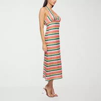 Premier Amour Crochet Womens Sleeveless Chevron Midi Maxi Dress