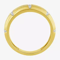 Mens 1/2 CT. T.W. Lab Grown White Diamond 10K Gold Wedding Band