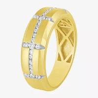 Mens 1/2 CT. T.W. Lab Grown White Diamond 10K Gold Wedding Band