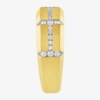 Mens 1/2 CT. T.W. Lab Grown White Diamond 10K Gold Wedding Band