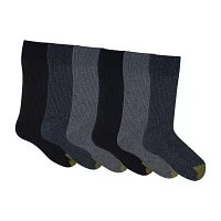 Gold Toe Stanton 6 Pair Big and Tall Crew Socks Mens