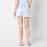 Arizona Body Womens Juniors Poplin Pajama Shorts