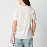 Juniors Stitch Nature Boyfriend Tee Womens Crew Neck Short Sleeve Lilo & Graphic T-Shirt
