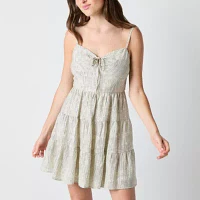 by&by Womens Sleeveless Fit + Flare Dress Juniors